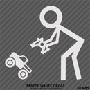 RC Guy: Radio Control Truck Stick Figure Vinyl Decal