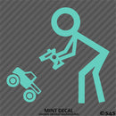 RC Guy: Radio Control Truck Stick Figure Vinyl Decal
