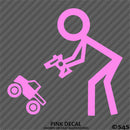 RC Guy: Radio Control Truck Stick Figure Vinyl Decal