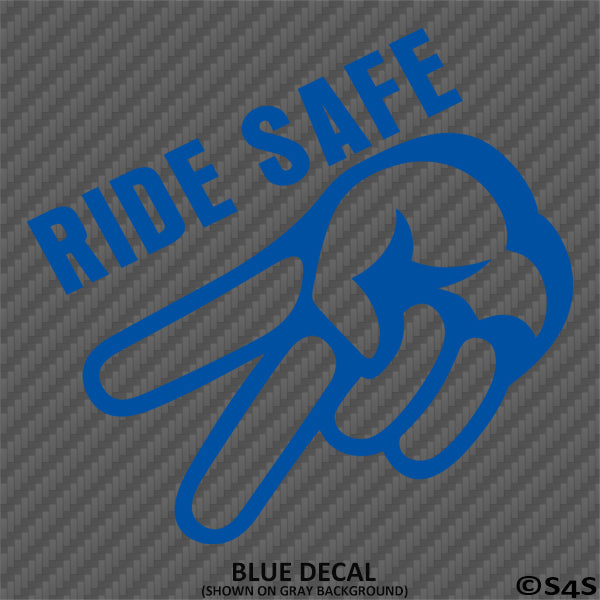 Ride Safe Biker Wave Motorcycle Vinyl Decal – S4S Designs
