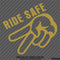 Ride Safe Biker Wave Motorcycle Vinyl Decal