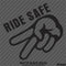 Ride Safe Biker Wave Motorcycle Vinyl Decal