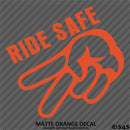 Ride Safe Biker Wave Motorcycle Vinyl Decal