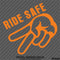 Ride Safe Biker Wave Motorcycle Vinyl Decal