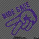 Ride Safe Biker Wave Motorcycle Vinyl Decal