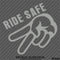 Ride Safe Biker Wave Motorcycle Vinyl Decal