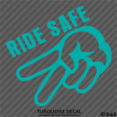 Ride Safe Biker Wave Motorcycle Vinyl Decal