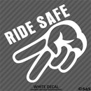 Ride Safe Biker Wave Motorcycle Vinyl Decal