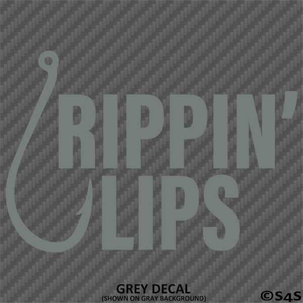 Rippin' Lips Funny Fishing Vinyl Decal – S4S Designs