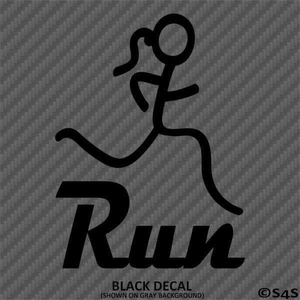 Female Jogger Run Vinyl Decal – S4S Designs