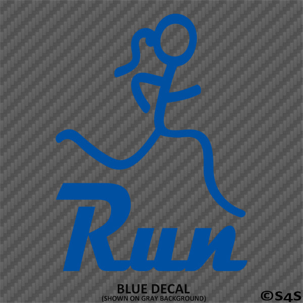 Female Jogger Run Vinyl Decal – S4S Designs