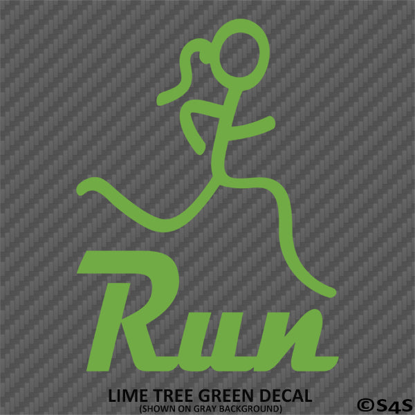 Female Jogger Run Vinyl Decal – S4S Designs