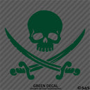 Skull And Crossed Swords Pirate Vinyl Decal