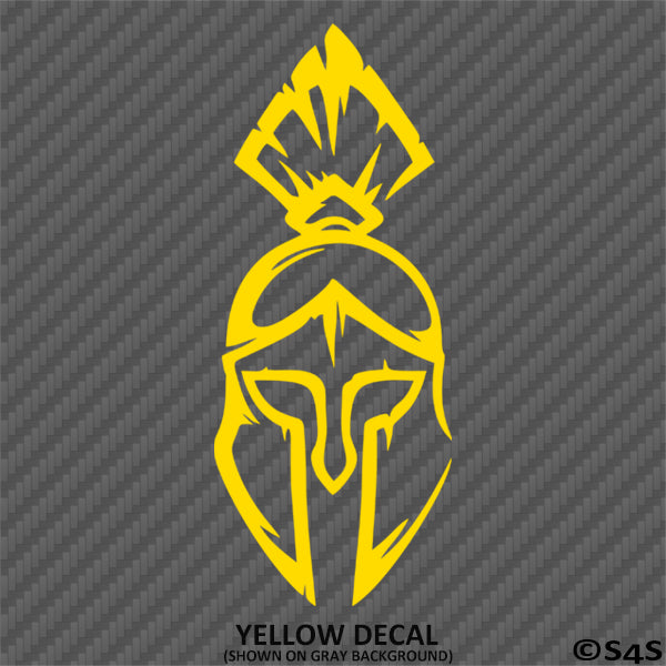 gold spartan helmet icon Spartan Helmet Silhouette Vinyl Decal – S4S Designs