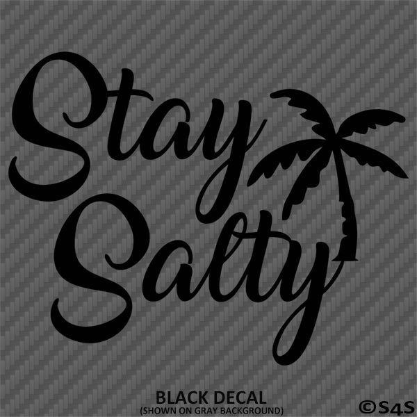 Stay Salty Beach Palm Tree Vinyl Decal