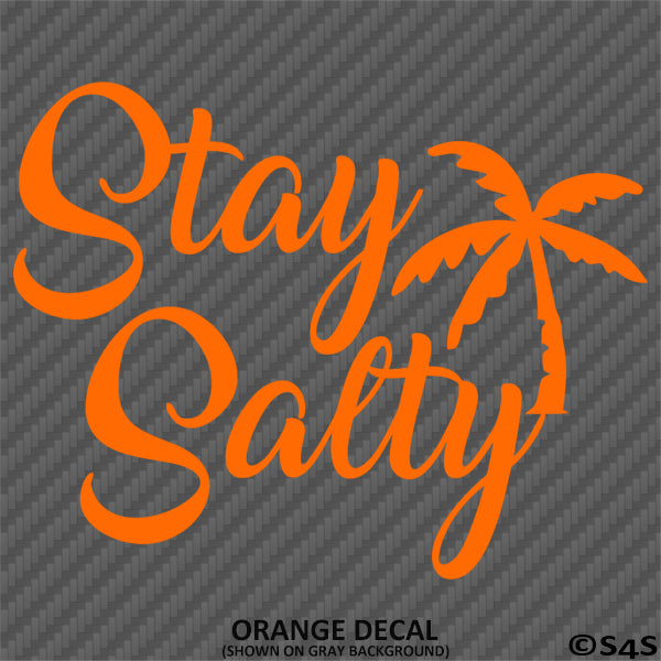 Stay Salty Beach Palm Tree Vinyl Decal