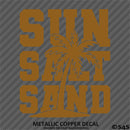 Sun Salt Sand Beach Palm Tree Vinyl Decal