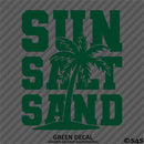 Sun Salt Sand Beach Palm Tree Vinyl Decal