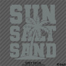 Sun Salt Sand Beach Palm Tree Vinyl Decal