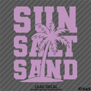 Sun Salt Sand Beach Palm Tree Vinyl Decal