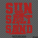 Sun Salt Sand Beach Palm Tree Vinyl Decal