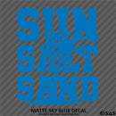 Sun Salt Sand Beach Palm Tree Vinyl Decal