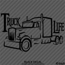 Truck Life Tractor Trailer Trucker Vinyl Decal Style 2