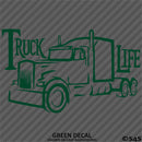 Truck Life Tractor Trailer Trucker Vinyl Decal Style 2