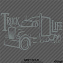 Truck Life Tractor Trailer Trucker Vinyl Decal Style 2
