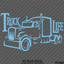 Truck Life Tractor Trailer Trucker Vinyl Decal Style 2