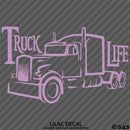 Truck Life Tractor Trailer Trucker Vinyl Decal Style 2