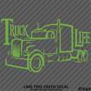 Truck Life Tractor Trailer Trucker Vinyl Decal Style 2