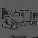 Truck Life Tractor Trailer Trucker Vinyl Decal Style 2