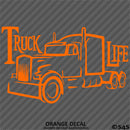 Truck Life Tractor Trailer Trucker Vinyl Decal Style 2