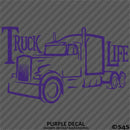 Truck Life Tractor Trailer Trucker Vinyl Decal Style 2