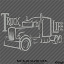 Truck Life Tractor Trailer Trucker Vinyl Decal Style 2