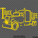 Truck Life Tractor Trailer Trucker Vinyl Decal Style 2