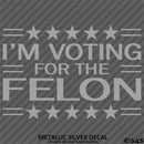 Trump: I'm Voting For The Felon Funny Political Humor Vinyl Decal