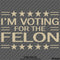 Trump: I'm Voting For The Felon Funny Political Humor Vinyl Decal