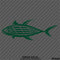 Tuna Fish Silhouette Fishing Vinyl Decal