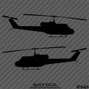 UH-1 Huey Helicopter Silhouette Army Military Vinyl Decal (PAIR)
