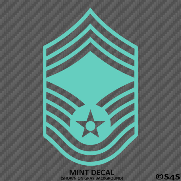 US Air Force E9 Chief Master Sergeant USAF Military Vinyl Decal