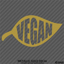Vegan Leaf Vinyl Decal
