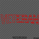 Veteran Flag Military Vinyl Decal