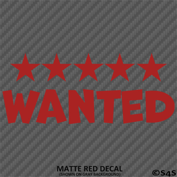 Wanted JDM GTA Style Automotive Vinyl Decal