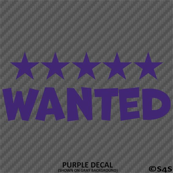 Wanted JDM GTA Style Automotive Vinyl Decal Style 1