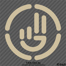 Simplistic Hand Wave Vinyl Decal