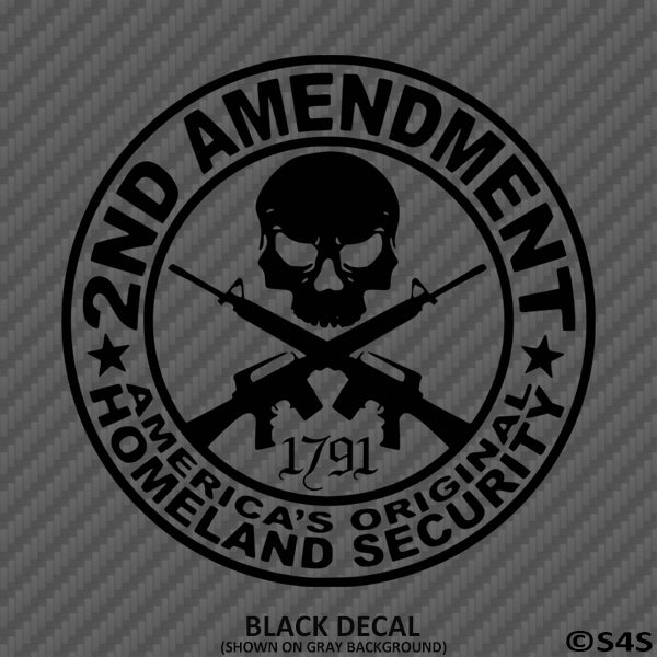 America's Original Homeland Security 2A Vinyl Decal - S4S Designs