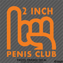 2 Inch Penis Club Funny Adult Vinyl Decal