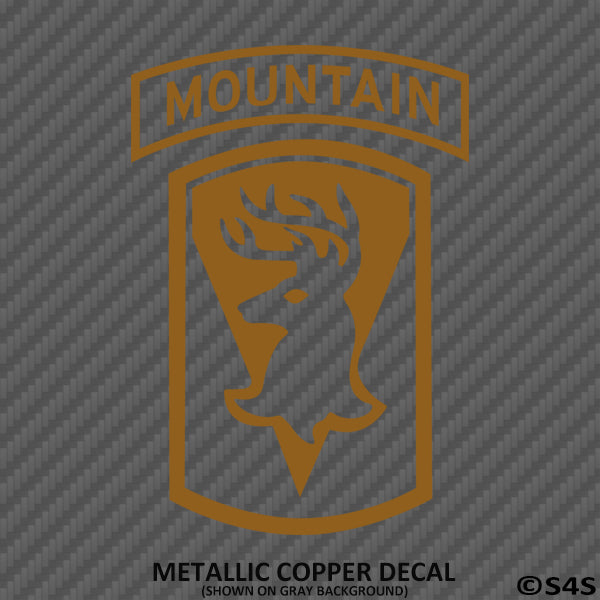 86th Infantry Brigade Army Mountain Combart Military Vinyl Decal - S4S Designs